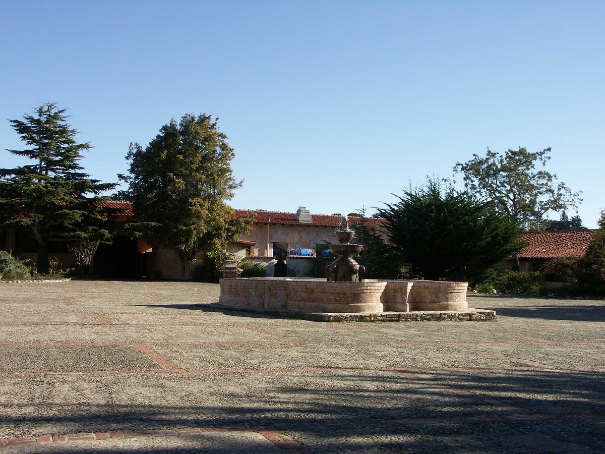 The fountain in the Carmel Mission courtyard