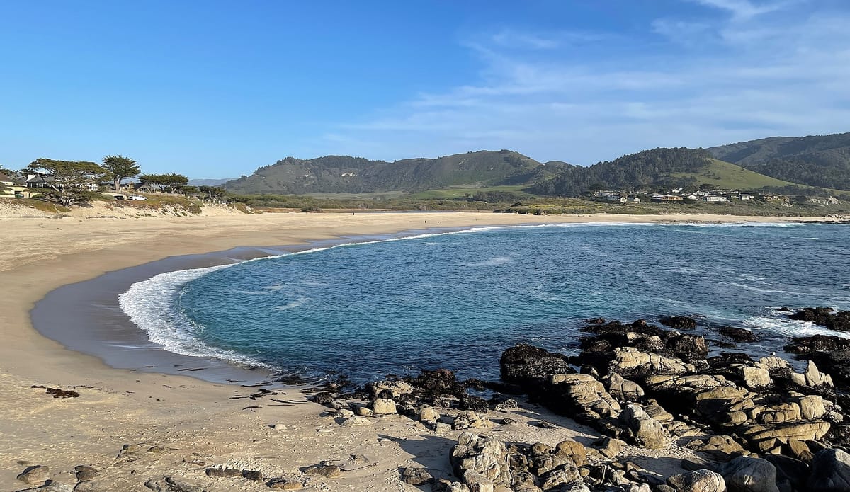 Carmel River State Beach view from Scenic Road